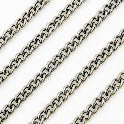Sterling Silver Oxidized Curb Chain