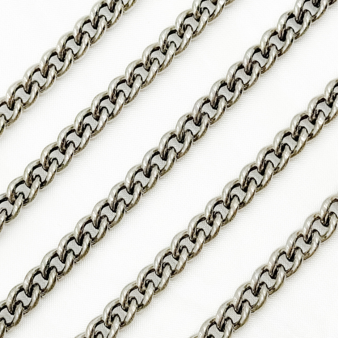 Sterling Silver Oxidized Curb Chain