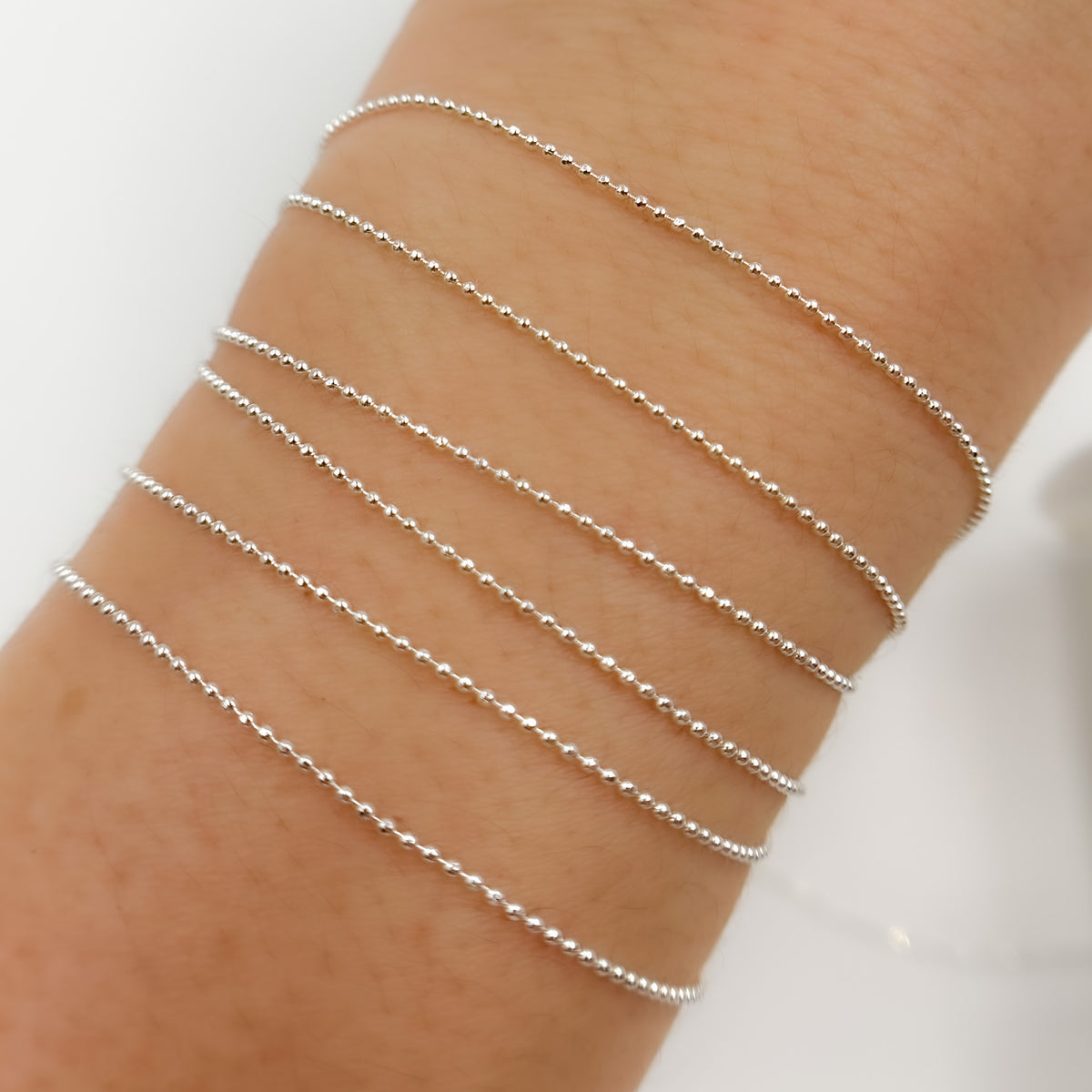 Sterling Silver Diamond Cut Ball Chain