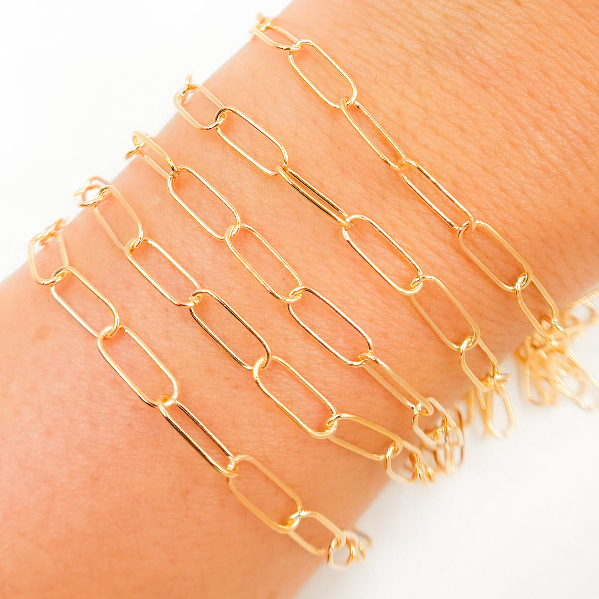 14K Gold-Filled Smooth Paperclip Chain