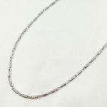 Load image into Gallery viewer, 060LURCNDTL721WG. 14k Solid White Gold Twisted Bar Link Chain
