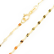 14K Solid Gold Flat Marina Chain