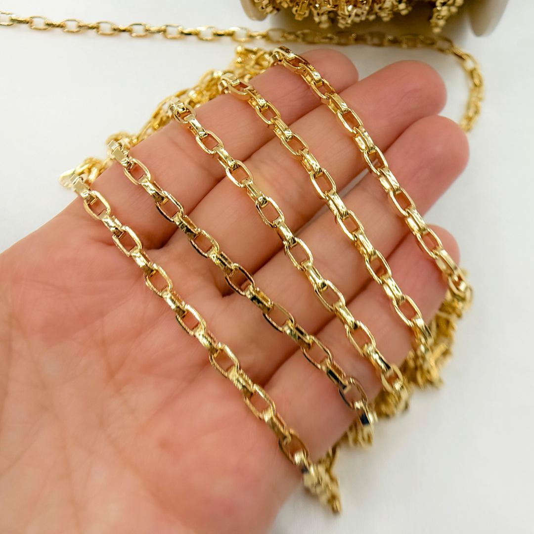 Gold Plated Sterling Silver Flat Box Chain