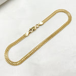 Load image into Gallery viewer, 050HARWA1L136 Bracelet. 14K Solid Gold Flat Curb Bracelet
