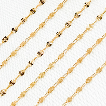 14k Gold Filled Marina and Cable Link Chain