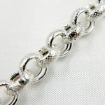 Load image into Gallery viewer, V50SS. 925 Sterling Silver Textured Rolo Chain
