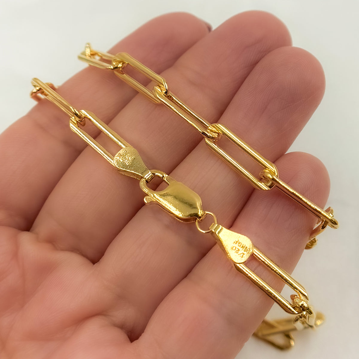 14K Gold-Filled Smooth Paperclip Finished Necklace