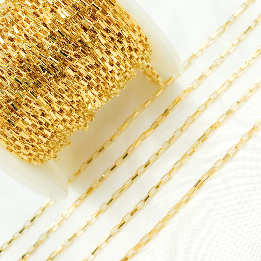 Gold Plated Sterling Silver Box Chain