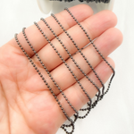 Load image into Gallery viewer, V112BR. Black Rhodium 925 Sterling Silver Ball Chain

