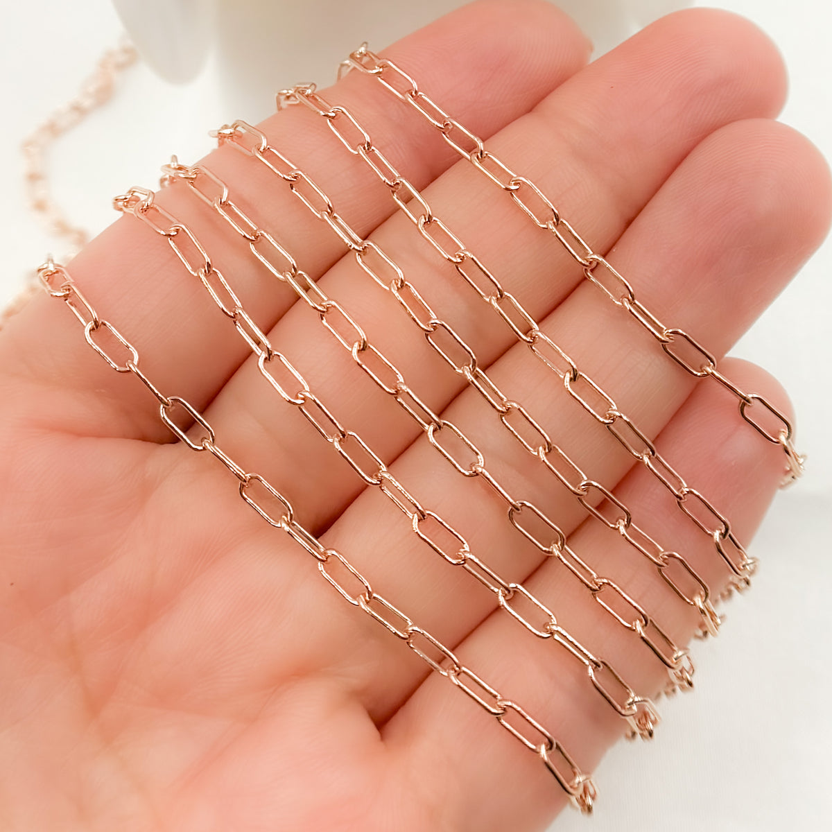 Rose Gold Filled Paperclip Chain