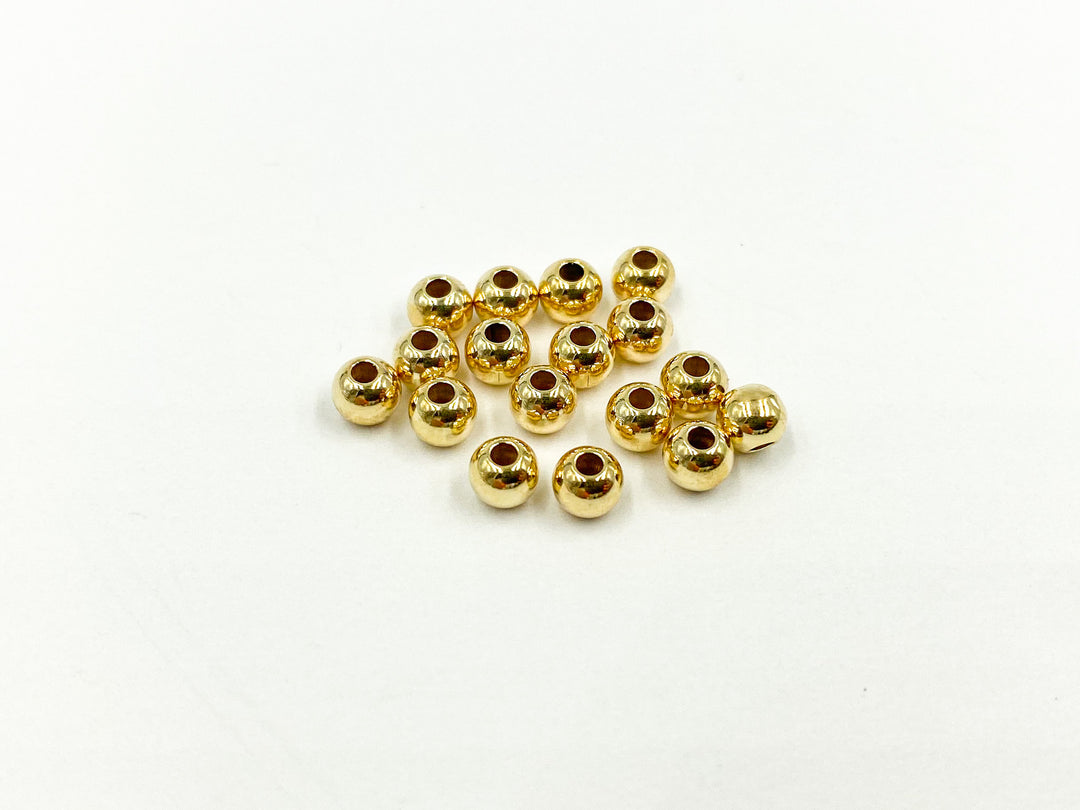 14k Gold Filled Seamless Beads 5mm.