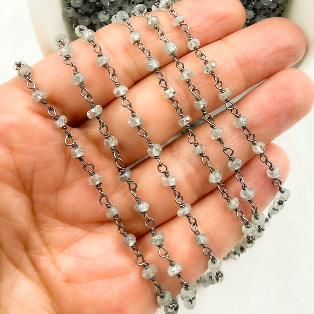 Natural Zircon Quartz Wire Chain