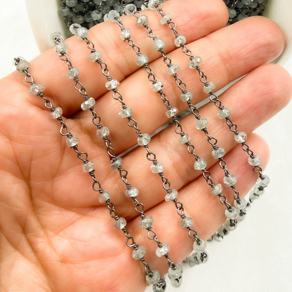 Natural Zircon Quartz Wire Chain