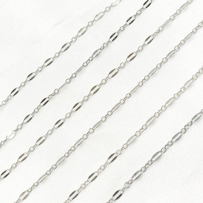 Oxidized Sterling Silver Flat Marina Chain