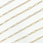 Load image into Gallery viewer, XM510TT. 1 Gold Filled Long &amp; 3 Sterling Silver Short Link Chain
