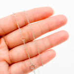 Load image into Gallery viewer, 030R01LGJ080WG. 14K Solid Gold Cable Chain with Extender