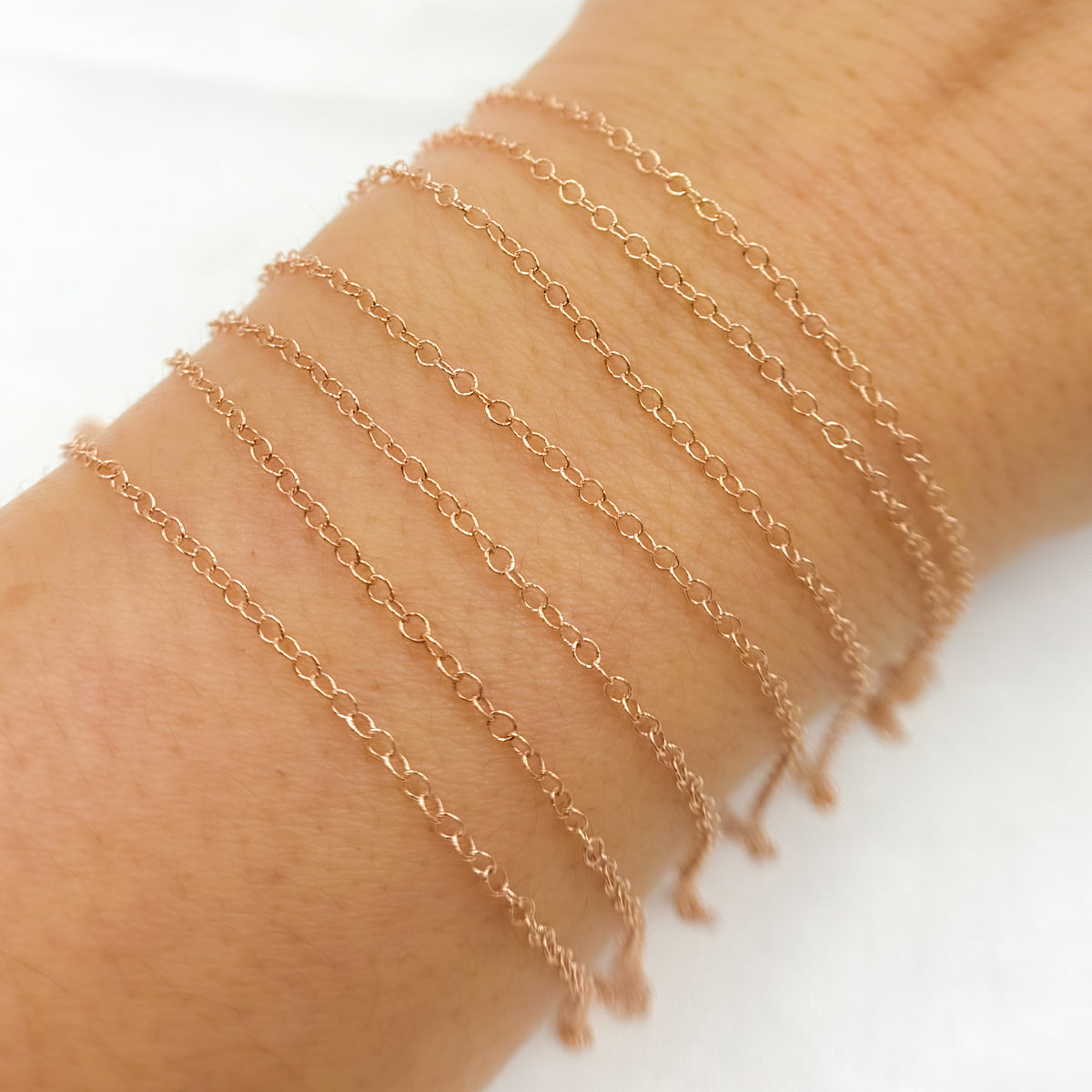 Rose Gold Filled Flat Cable Chain
