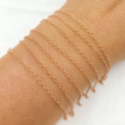 Rose Gold Filled Flat Cable Chain