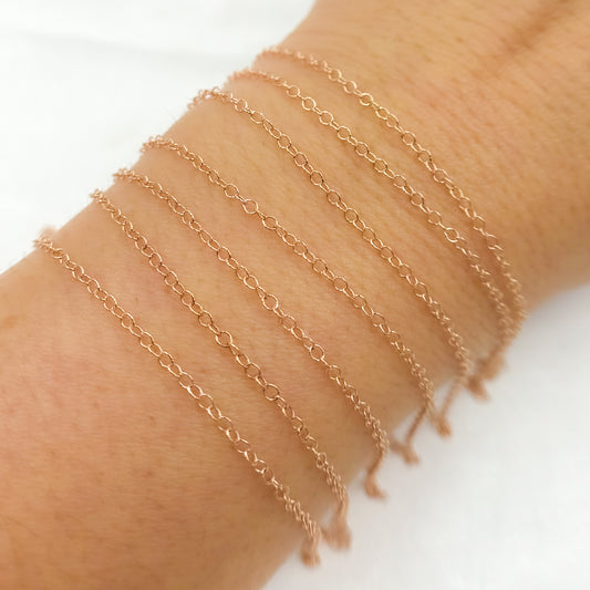 Rose Gold Filled Flat Cable Chain