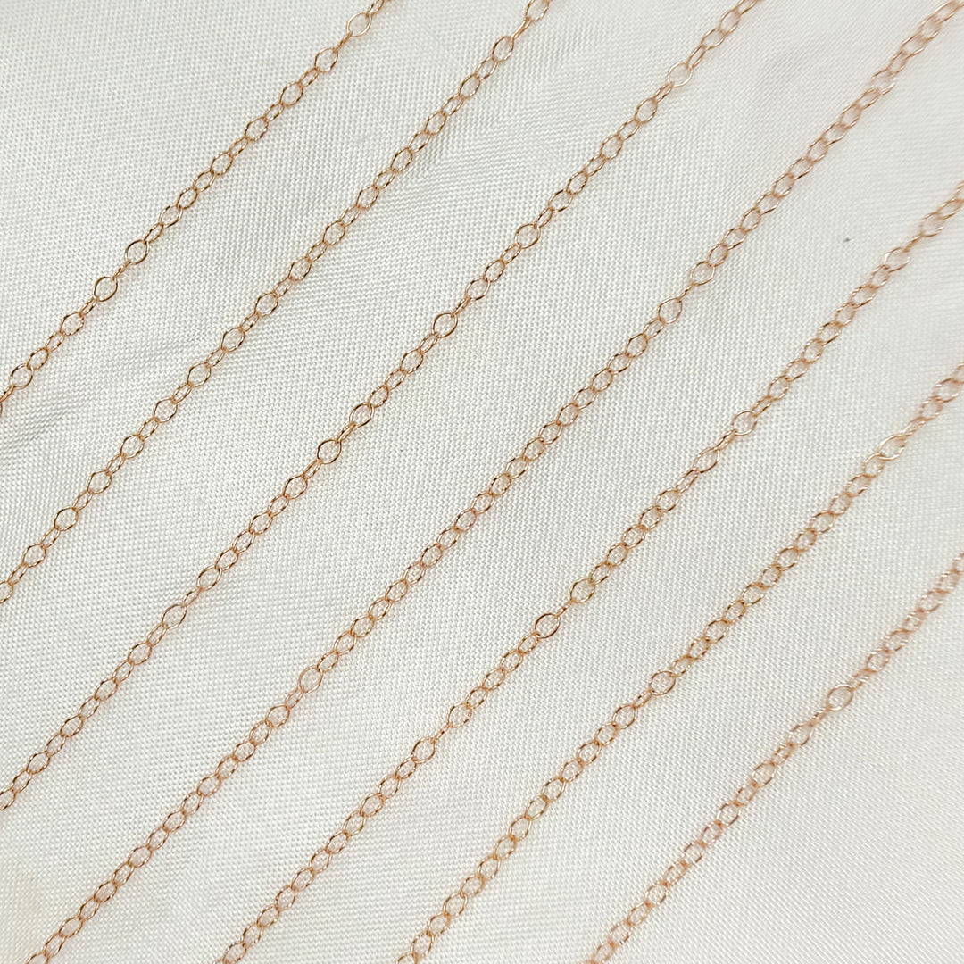 1020RGF. Rose Gold Filled Flat Cable Chain