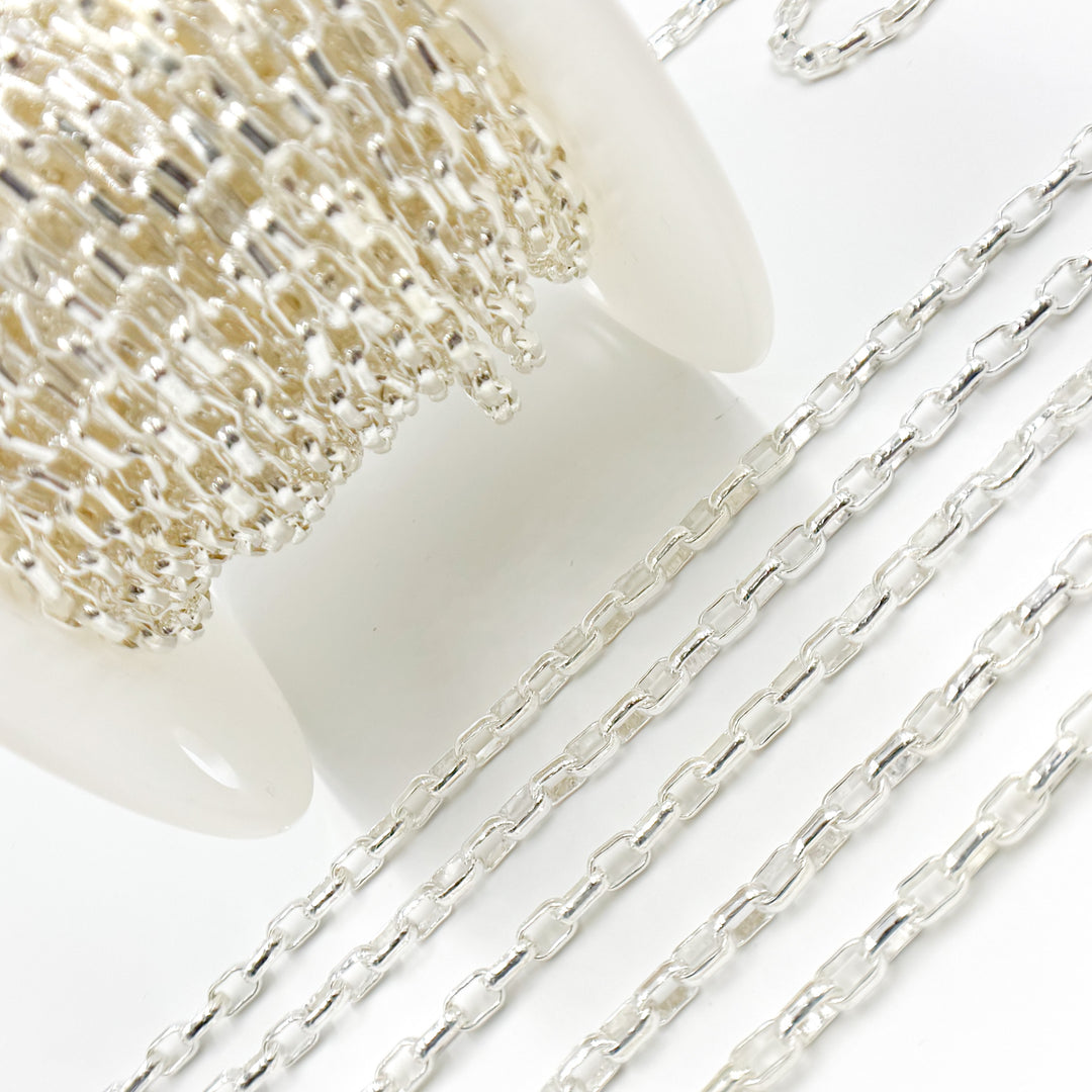Sterling Silver Smooth Oval Link Chain