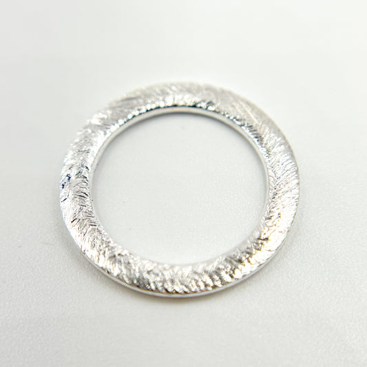 15MM White Sterling Silver Ring Connector
