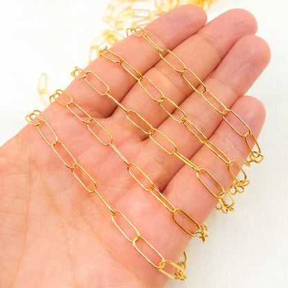 14K Gold-Filled Smooth Paperclip Chain