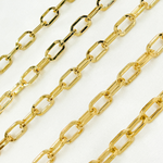 Load image into Gallery viewer, V138GP. Gold Plated 925 Sterling Silver Flat Paperclip Chain