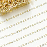 Load image into Gallery viewer, 2431CTT. Gold Filled and Sterling Silver Figaro Style Chain
