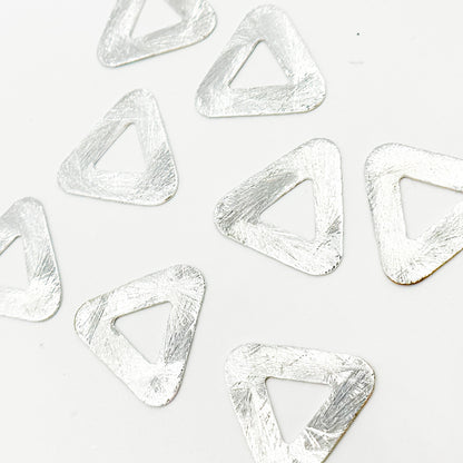 15MM White Sterling Silver Triangle Connector