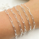 Load image into Gallery viewer, 925 Sterling Silver Hammered Paperclip Chain. 2903LSS
