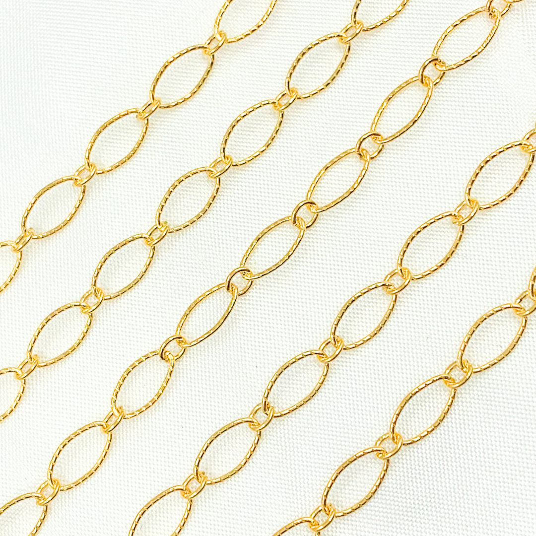 14k Gold Filled Twisted Oval and Round Links Chain. 790TWGF