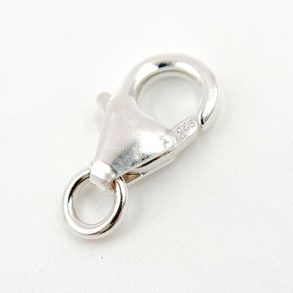 8MM White Sterling Silver Trigger Clasp