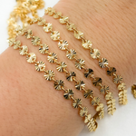 Load image into Gallery viewer, V160GP. Gold Plated 925 Sterling Silver Textured Circle Link Chain