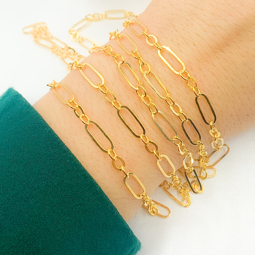 283FGF. 14k Gold Filled Long and Short Link Chain