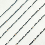 Load image into Gallery viewer, Z36SB2. Oxidized 925 Sterling Silver Satellite Cube Chain
