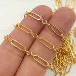 Load image into Gallery viewer, 333F. 14K Gold-Filled Flat Long &amp; Short Links Chain
