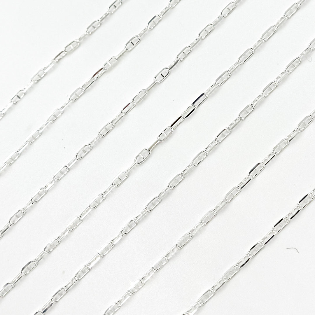 Y64SS. Sterling Silver Diamond Cut Marina Chain