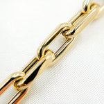 Load image into Gallery viewer, 568/A074/G. 14K Yellow Gold Hollow Smooth and Flat Paperclip Chain