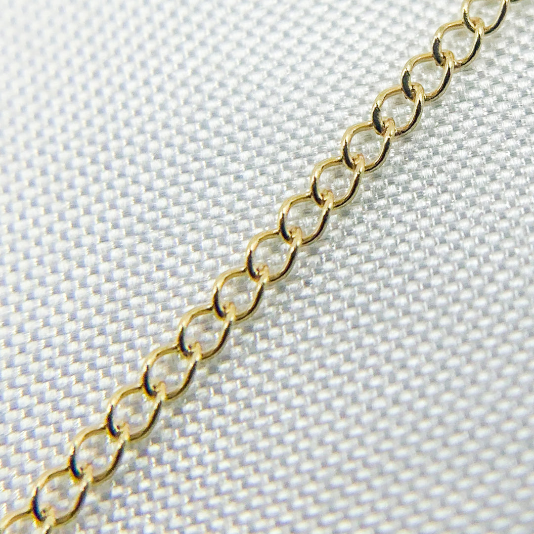 022GLLGbyFt. 14K Solid Gold Cable Chain