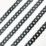 Load image into Gallery viewer, Black Rhodium Matt Sterling Silver Flat Curb Chain