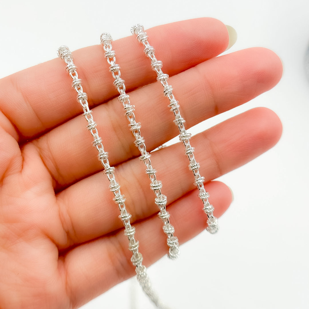 Z121SS. Sterling Silver Fancy Cable Chain