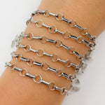 Load image into Gallery viewer, Oxidized Sterling Silver Oval and Round Cable Link Chain
