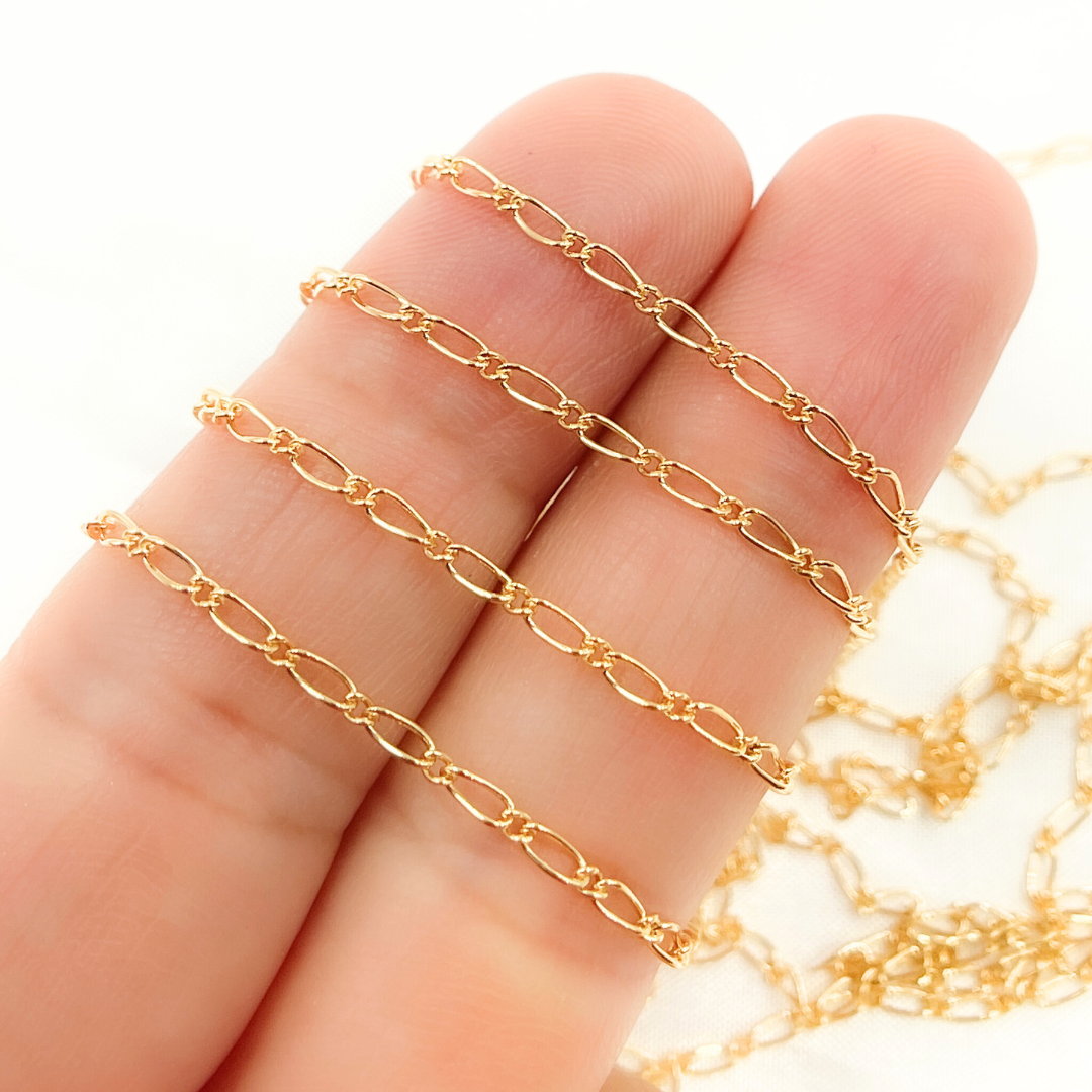 14k Gold Filled Figaro Chain.