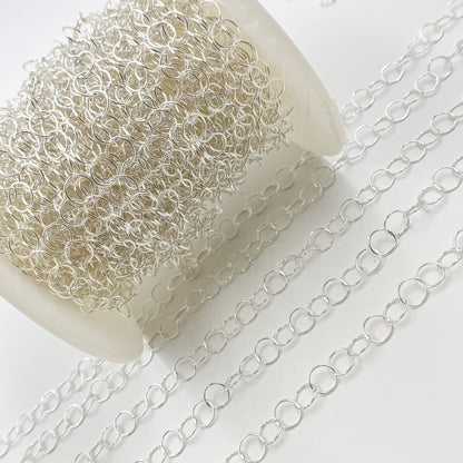 Sterling Silver Smooth Round Link Chain