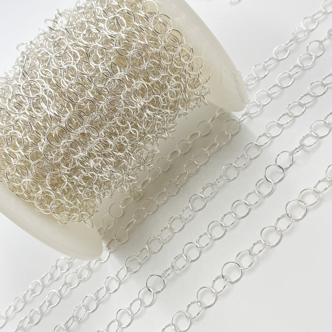 Sterling Silver Smooth Round Link Chain