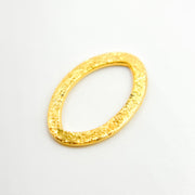 15MM Gold-plated Sterling Silver Brushed Marquis Connector