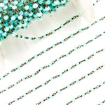 Load image into Gallery viewer, PCL8. Aqua Color Chalcedony Black Rhodium 925 Sterling Silver Wire Chain

