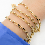 Load image into Gallery viewer, Y10GP. Gold Plated 925 Sterling Silver Diamond Cut Marina Chain
