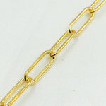 Load image into Gallery viewer, Gold Plated 925 Sterling Silver Smooth Paperclip Chain. V7GP
